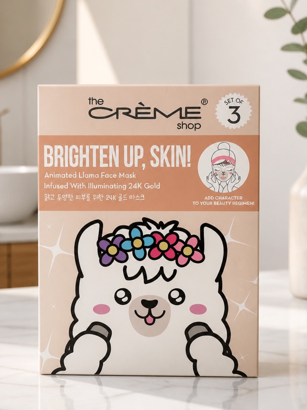The Creme Shop Brighten Up, Skin! Llama Face Mask